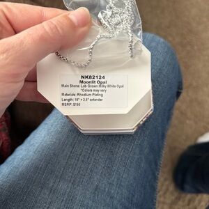 Moonlit Opal Silver Necklace